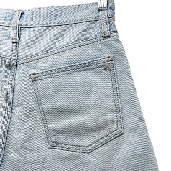 Madewell The Momjean Short in Fitzgerald Wash Light Wash Cutoff Women’s Size 24 - Picture 8 of 14